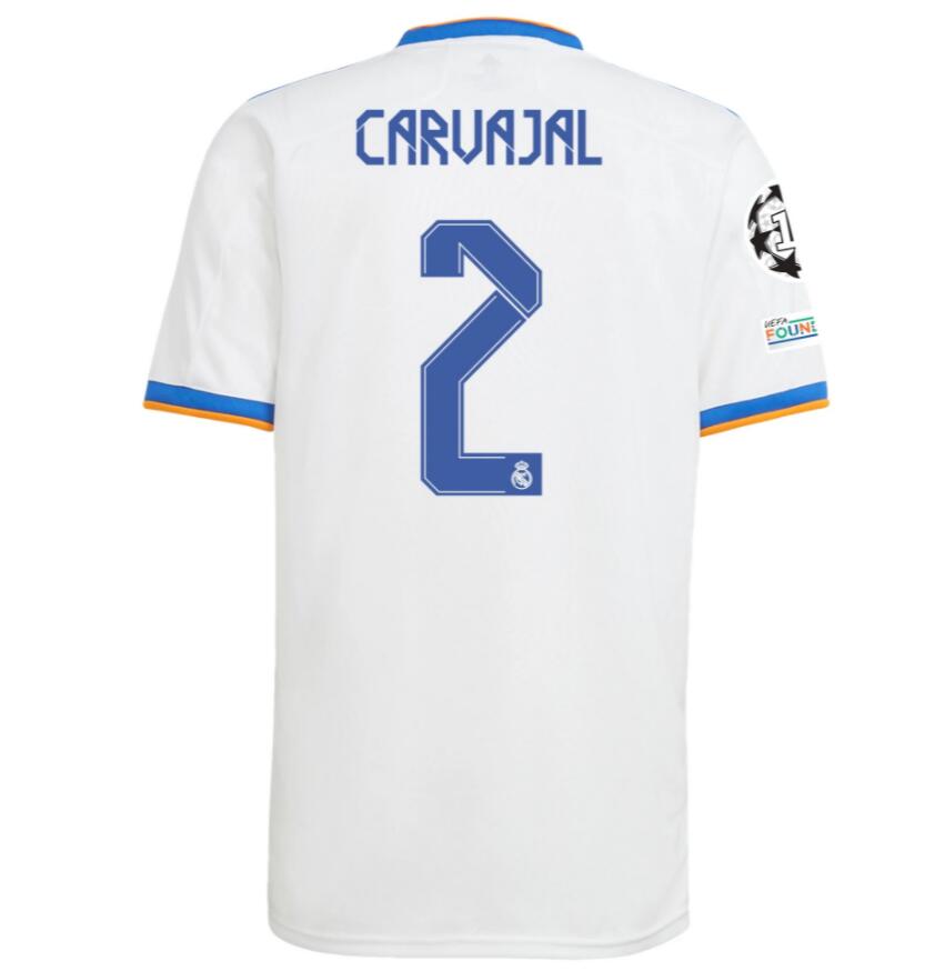 2021/22 Real Madrid Home Kit Soccer Jersey with DANI CARVAJAL 2 printing